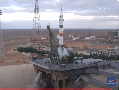 Скриншот кадра прямой трансляции Роскосмоса